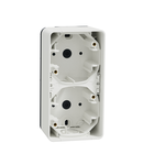 Mureva Styl - aparenta mounted box - doua module vertical- alb