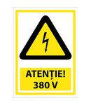 Autocolant 10×15 – Atentie 380v (9buc/set)