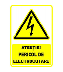 Autocolant 10×15 – Pericol de electrocutare (9buc/set)