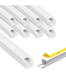 Canal cablu PVC cu adeziv 16x16mm – alb (rezistent UV)