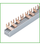 Pieptene ( busbar ) tip U – 4P / 63A / 1m (1,2x7mm)