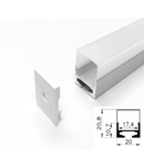 Profil led aluminiu PXG- 108/2 – aplicat/2m