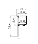 Profil led aluminiu PXG- 311/1 – ingropat/gips carton/1m
