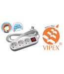 Vipex 43002 Prel suco (3×1,5mm) 3p 1,5m intrerupator