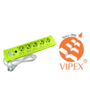 Vipex 43016 Prel protectie la suprasarcina si supratensiune (3×1,0mm) 5P 2m intrerupator