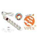 Vipex 43036 Prel suco (3×1,5mm) 5p 3m intrerupator