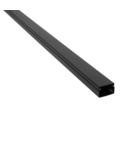 2m. 12x12 PLASTIC CABLE TRUNKING CT2 BLACK