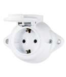 Aparataj clasic aparent  SOCKET WITH COVER 16A 250V IP44 WHITE