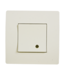 BASIC TG114 1 BUTTON 1 WAY SWITCH WITH LIGHT CREAM