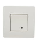 BASIC TG114 1 BUTTON 1 WAY SWITCH WITH LIGHT WHITE