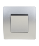 BASIC TG115 1 BUTTON CROSS WAY SWITCH SILVER GREY