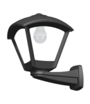 DARIO 250 GARDEN WALL LAMP 1XE27 IP55 BLACK/CLEAR