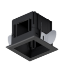 MODENA 1 MODULE RECESSED BOX WITH FRAME BLACK