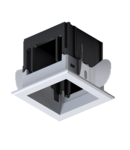 MODENA 1 MODULE RECESSED BOX WITH FRAME WHITE