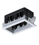 MODENA 2 MODULE RECESSED BOX WITH FRAME WHITE