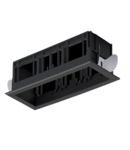 MODENA 3 MODULE RECESSED BOX WITH FRAME BLACK