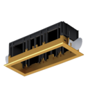 MODENA 3 MODULE RECESSED BOX WITH FRAME BRASS