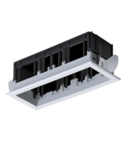 MODENA 3 MODULE RECESSED BOX WITH FRAME WHITE