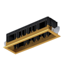 MODENA 4 MODULE RECESSED BOX WITH FRAME BRASS