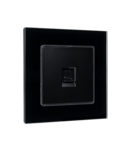 SINGLE LAN SOCKET GLASS FRAME BLACK