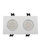 SPOT DREPTUNGHIULAR PLASTIC CU LED 2X6W 2700-3000K S ALB