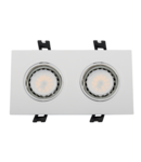 SPOT DREPTUNGHIULAR PLASTIC CU LED PAR 16 2X5.5W 2700-3000K S ALB