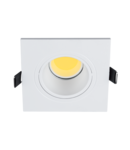 SPOT PATRAT PLASTIC CU LED COB 7W 2700-3000K ALB