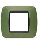 Placa ornament 4 module Verde Bticino Living