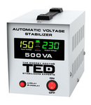 Stabilizator tensiune 500VA 300W AVR cu LCD, TED