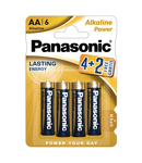 Baterii AA R6, blister 4 + 2 Buc. Panasonic Bronze