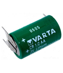 Baterie litiu 3V CR1/2AA 950mAh cu 3 pini, Varta