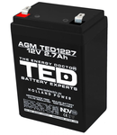 Acumulator 12V 2.7Ah F1, AGM VRLA, TED Electric TED003119