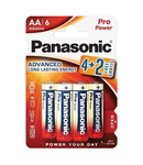 Baterii AA R6, blister 4 + 2 Buc. Panasonic PRO