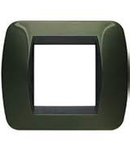 Placa ornament 3 module Verde metalizat Bticino Living