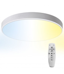 Plafoniera LED Rotunda Alba 36W cu telecomanda 3000K 4500K 6500K PT, TED