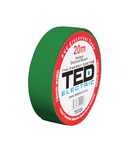 Banda izolatoare 20m x 19mm Verde, TED