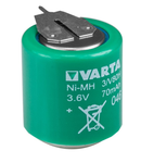 Acumulator 2.4V Ni-Mh, 80mAh V3/80H-SLF1/1 cu 2 pini, Varta