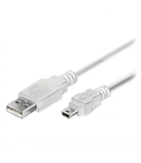 Cablu USB tata la mini USB 1,5 ml. alb TED500932