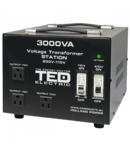 Transformator 220V la 110V, 3000VA 2400W cu carcasa, TED