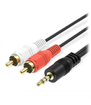 Cablu 2 RCA tata x jack 3,5 stereo tata 3 ml. TED284765 - PM1