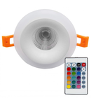 Bec LED spot, 8W 6400K RGB si telecomanda, TED