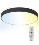 Plafoniera LED Rotunda Neagra 36W cu telecomanda 3000K 4500K 6500K PT, TED