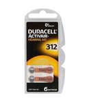 Baterii aparat auditiv Zinc-Aer 312 PR41, 6 Buc. Duracell