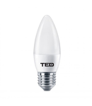 Bec LED E27, 7W lumanare 2700K C37 530lm, TED