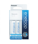 Incarcator Eneloop COMPACT cu USB, include 2 x AA R6 1900mAh, K-KJ80MCC20USB