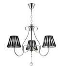 Candelabru York Crom+Negru+Alb 3xE27 60W