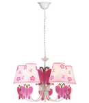 Lustra Pink Butterfly Multicolor 5xE14 40W