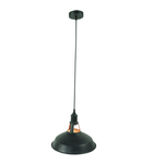 Pendul Graphite Negru+Orange 1xE27 40W