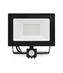 Miniatură Proiector LED cu senzor de miscare 50w aluminiu NEGRU lumina naturala 4000k - imaginea 3