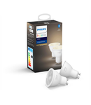 Set de 2 becuri Philips HUE LED Bluetooth 5.2W 2700K GU10 15.000h